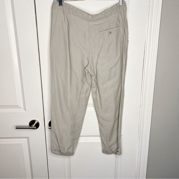 Aritzia Wilfred Allant Pant Gray Cropped Linen Trouser Pant Size 6 Ashen Grey - Picture 6 of 9
